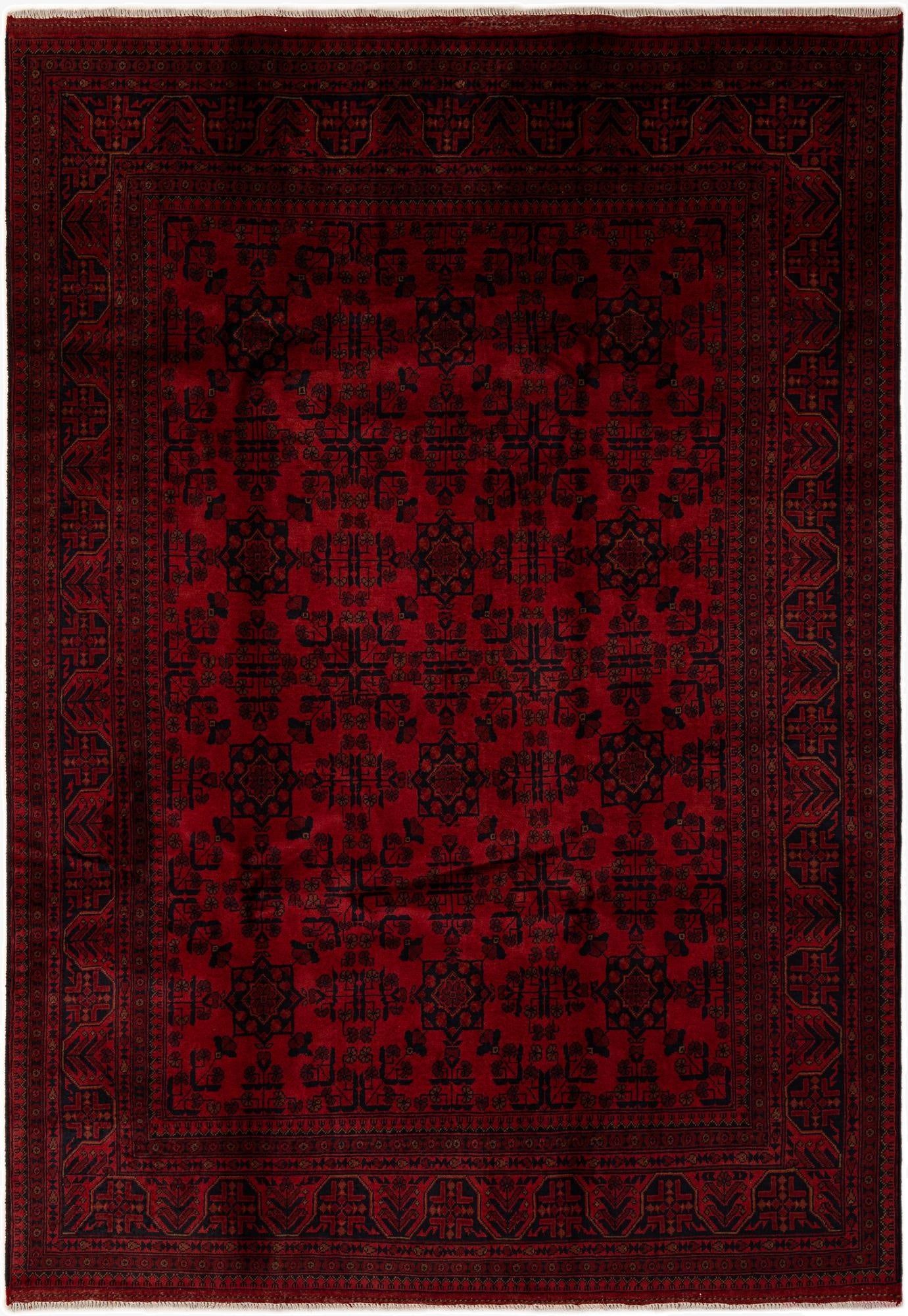 6' 9 x 9' 5  Hand Knotted Khal Mohammadi Wool Rug