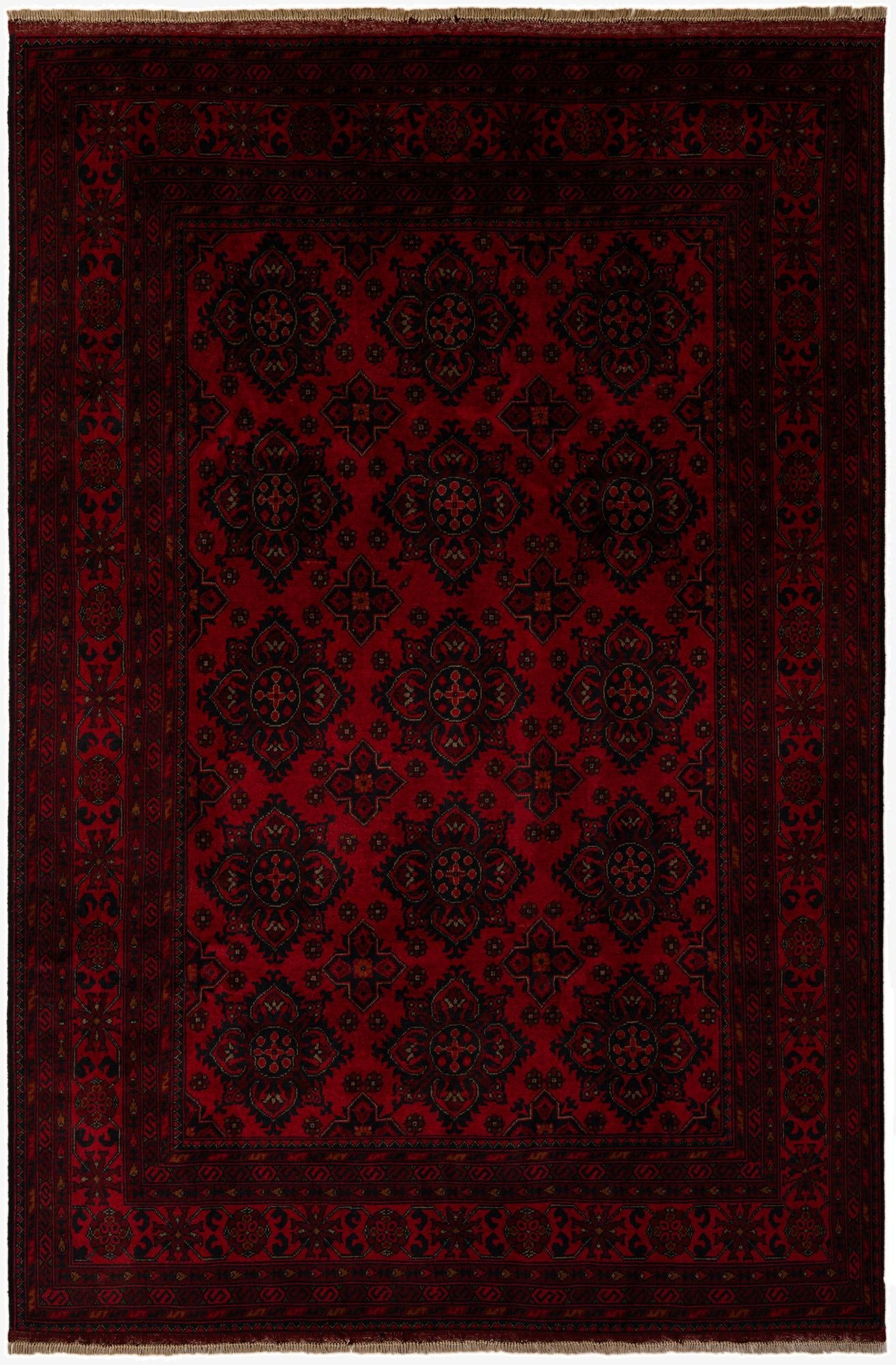 6' 6 x 9' 8  Hand Knotted Khal Mohammadi Wool Rug