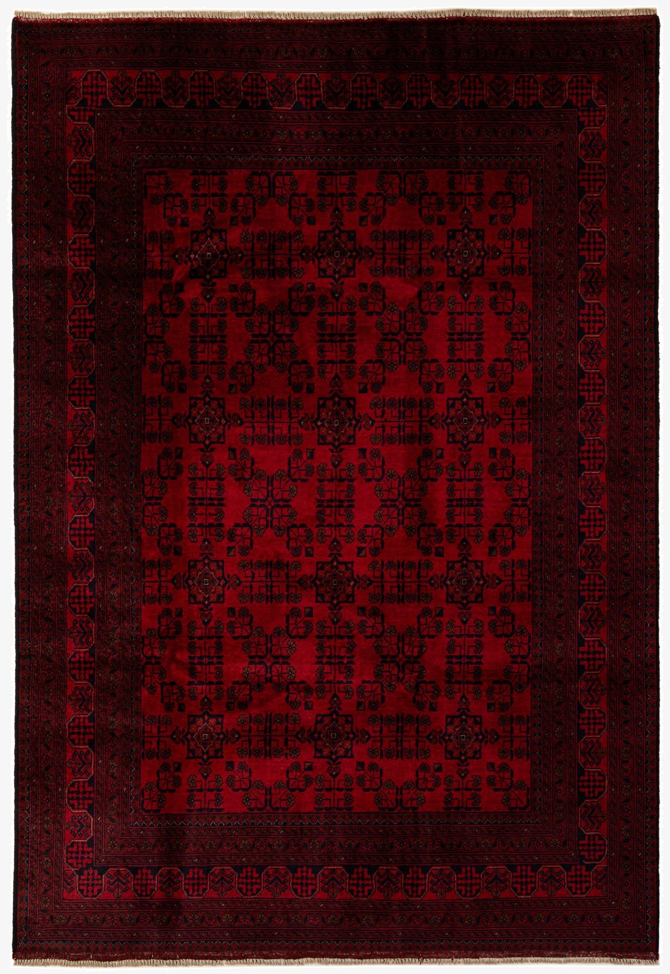 6' 8 x 9' 7  Hand Knotted Khal Mohammadi Wool Rug