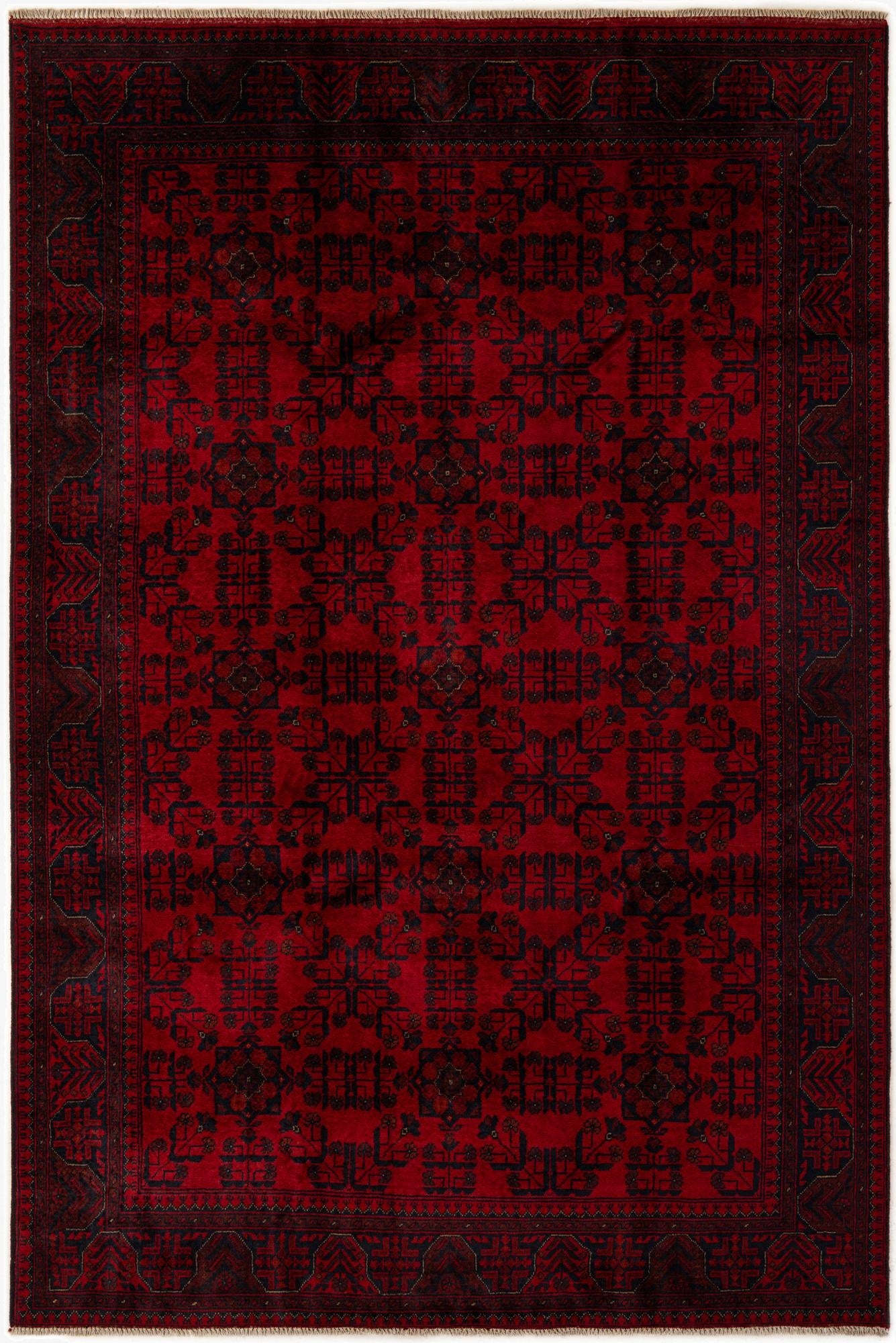 6' 8 x 9' 10  Hand Knotted Khal Mohammadi Wool Rug