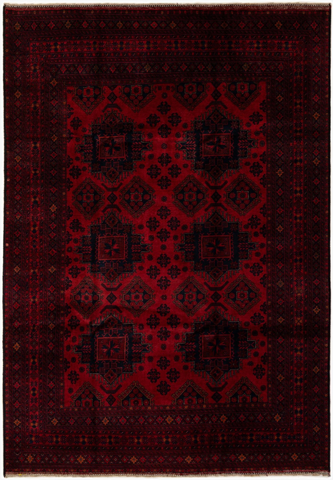 6' 10 x 9' 9  Hand Knotted Khal Mohammadi Wool Rug