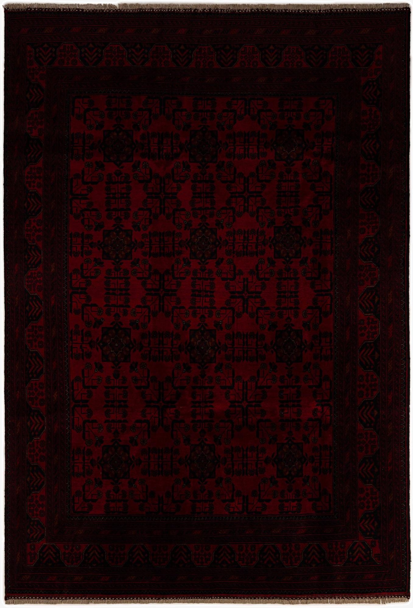 6' 6 x 9' 6  Hand Knotted Khal Mohammadi Wool Rug