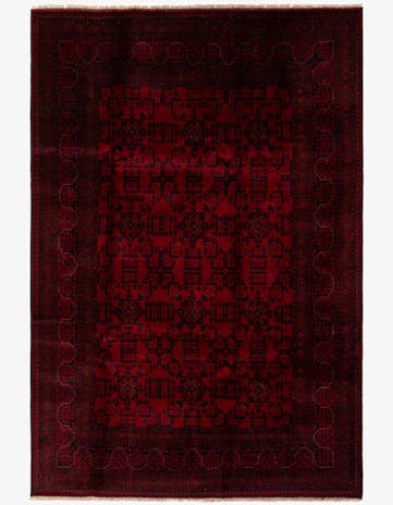 6' 7 x 9' 9 Hand Knotted Khal Mohammadi Wool Rug