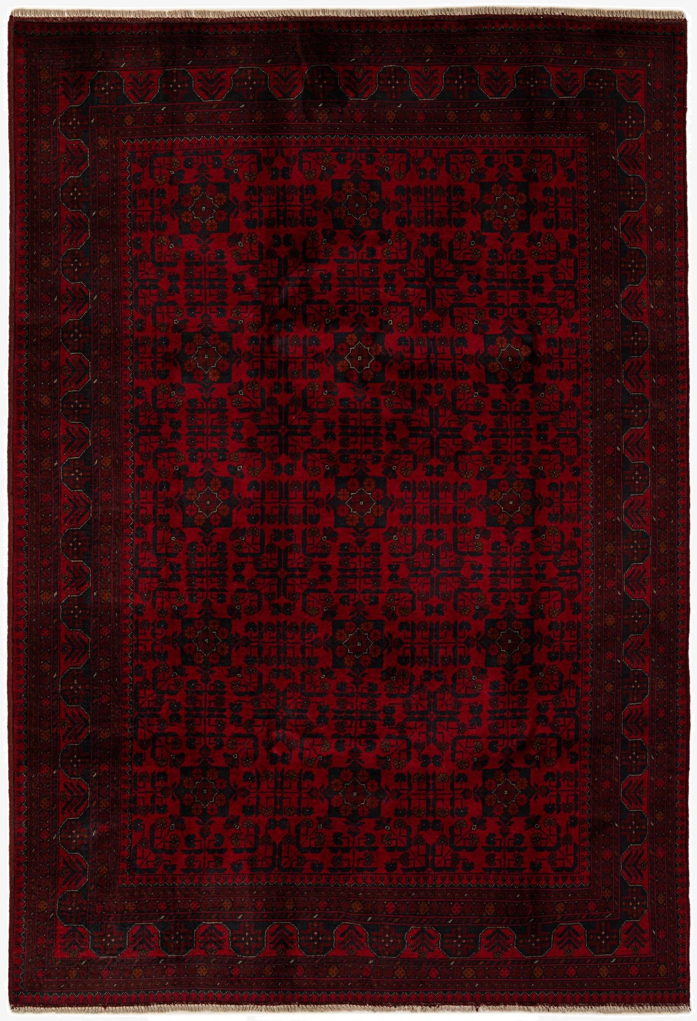 6' 9 x 9' 9  Hand Knotted Khal Mohammadi Wool Rug