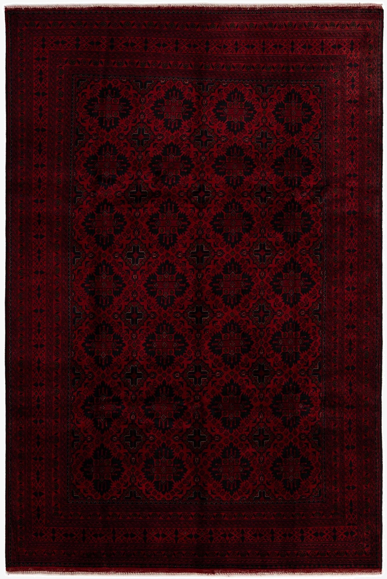 6' 7 x 10'  Hand Knotted Khal Mohammadi Wool Rug