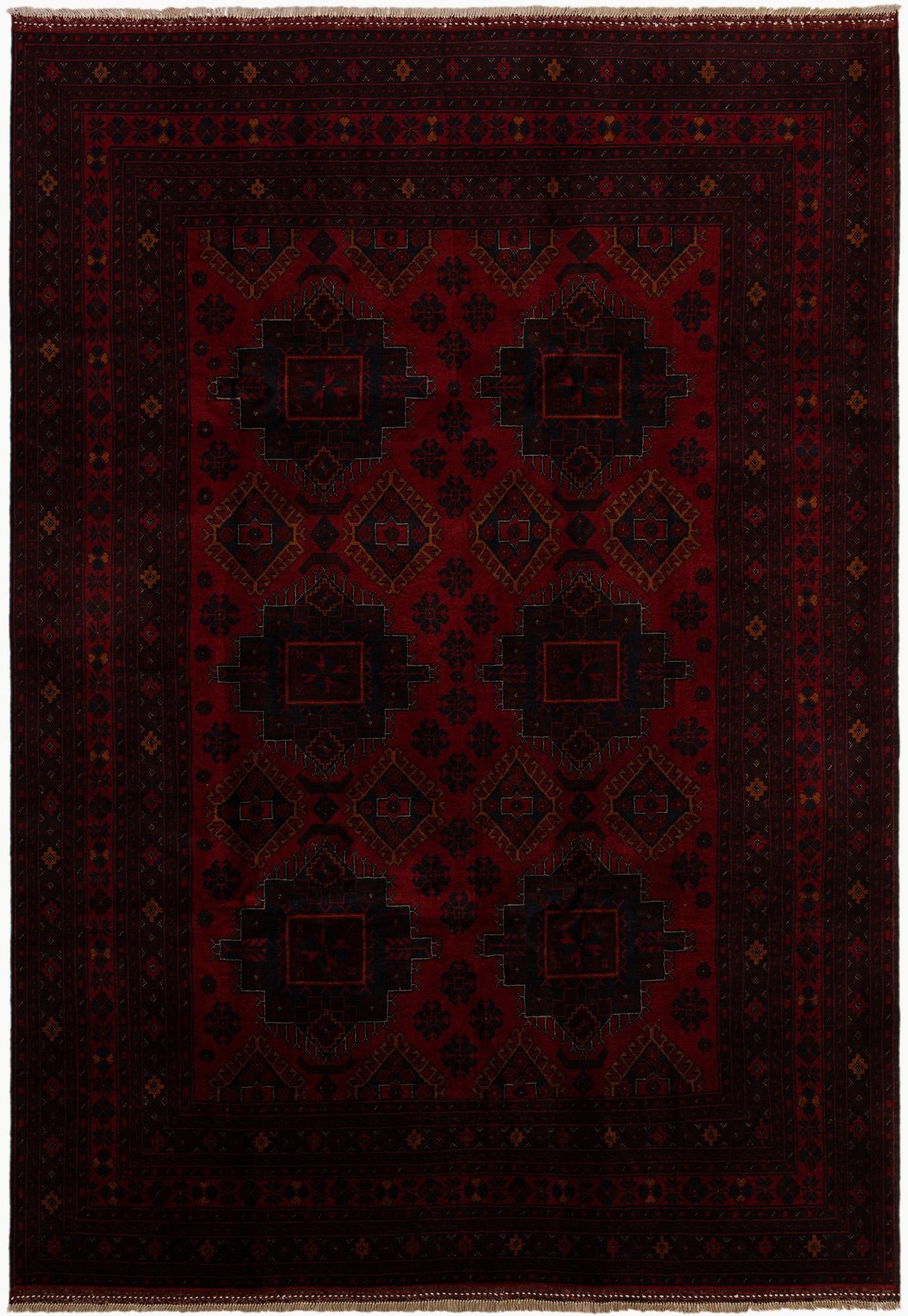 6' 11 x 9' 11  Hand Knotted Khal Mohammadi Wool Rug