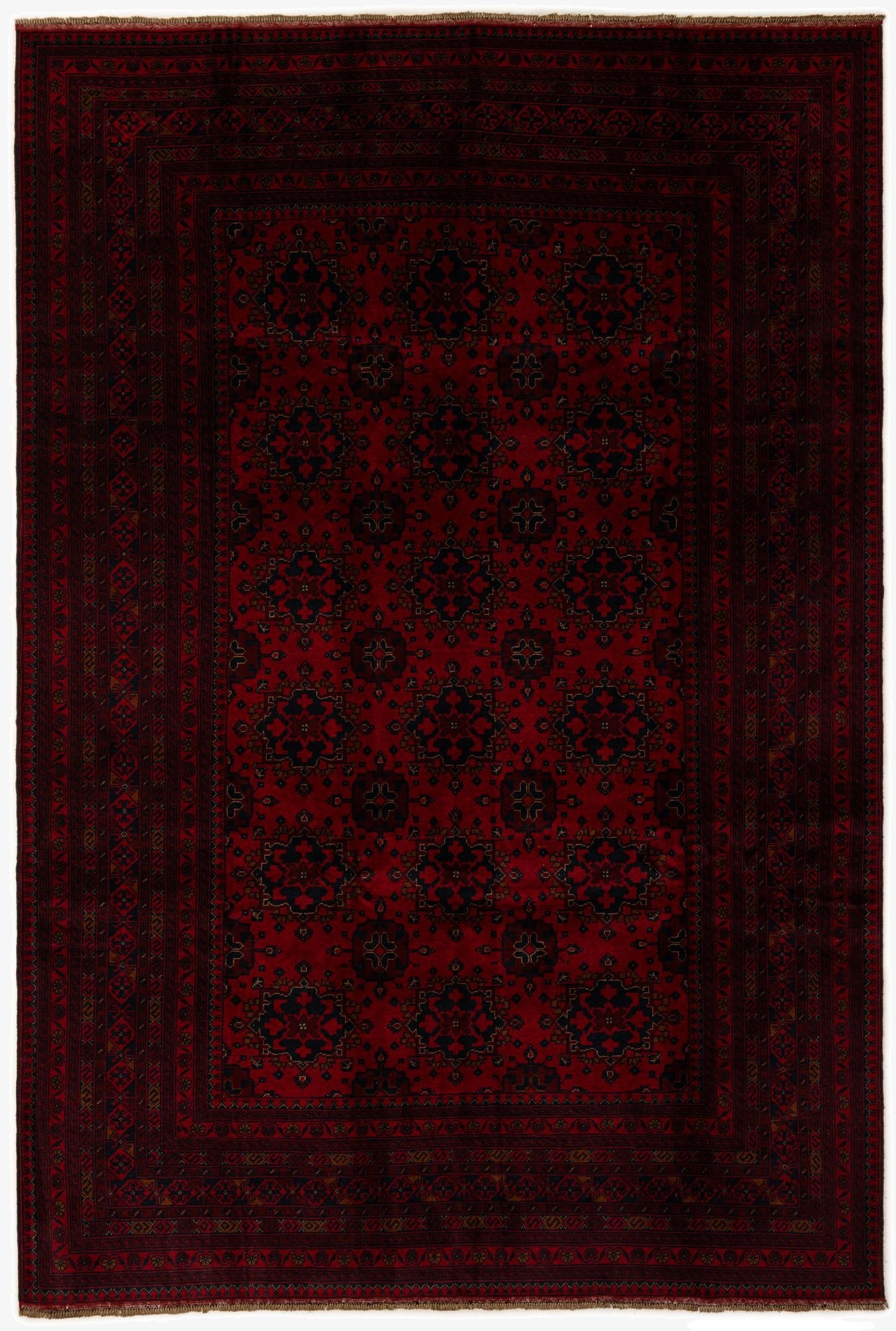 6' 8 x 9' 10  Hand Knotted Khal Mohammadi Wool Rug
