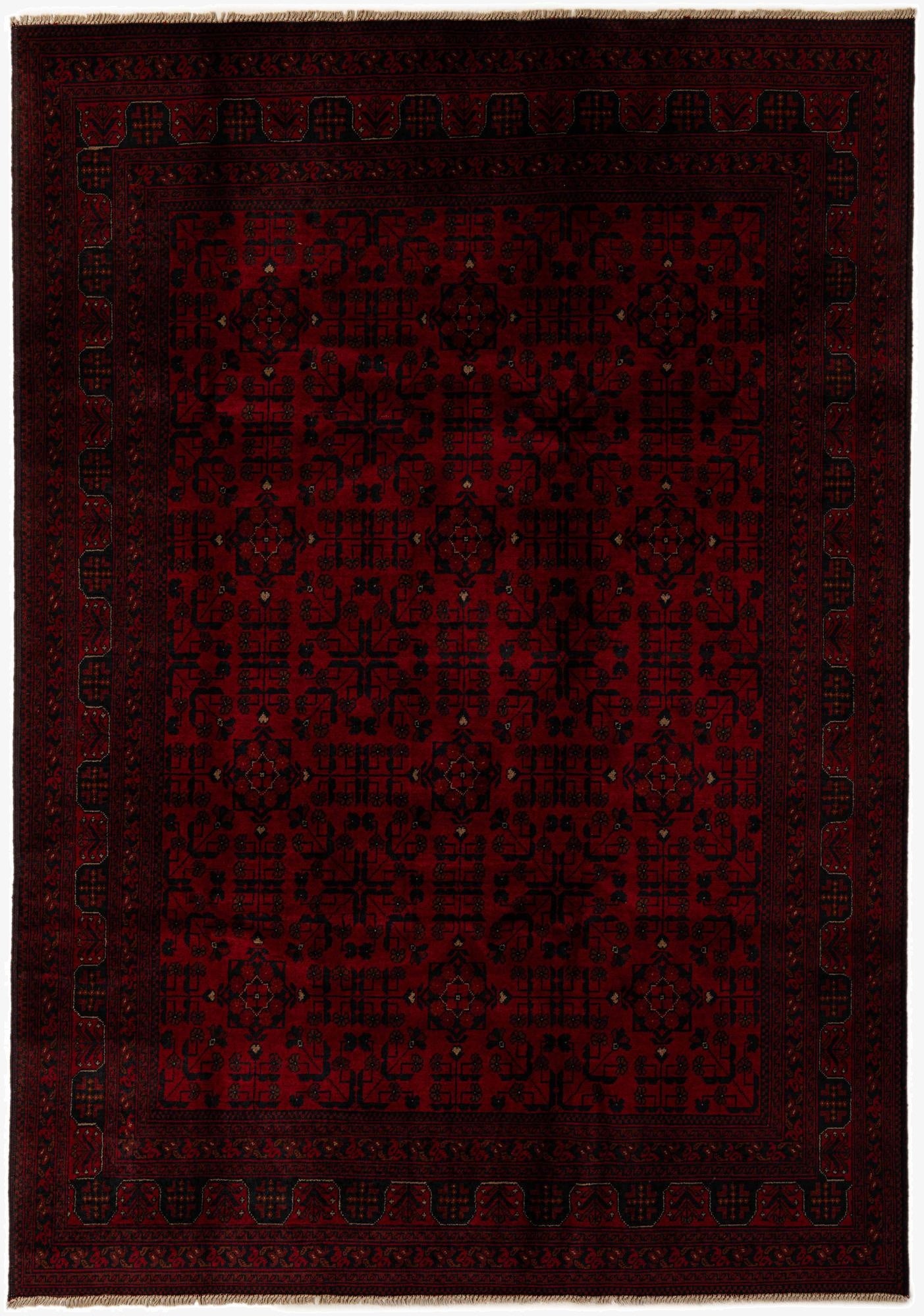 6' 9 x 9' 7  Hand Knotted Khal Mohammadi Wool Rug