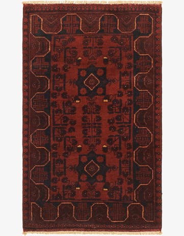 2' 7 x 4' 3 Hand Knotted Khal Mohammadi Wool Rug