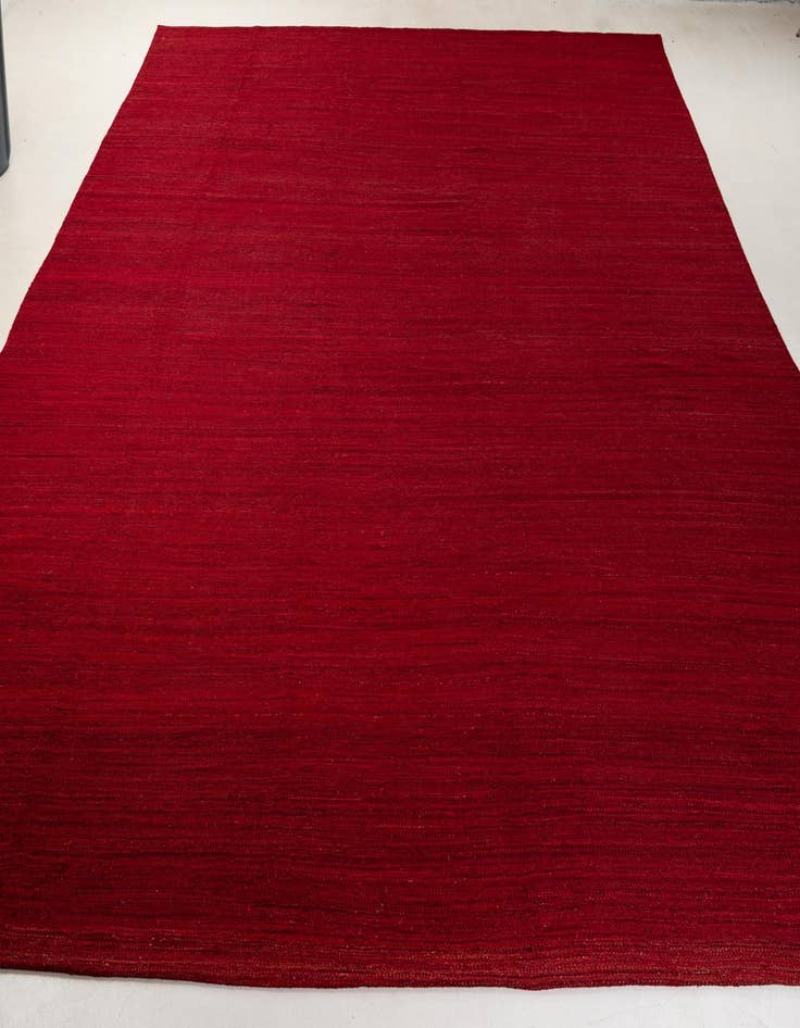 Detail image of 12' 10 x 18' 11  Hand Woven Kilim Afghan Wool Rug