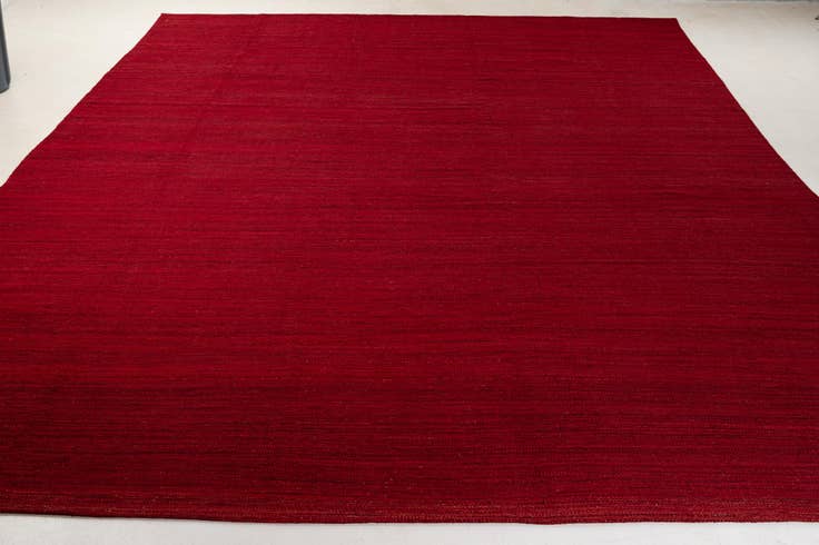 Detail image of 12' 10 x 18' 11 Hand Woven Kilim Afghan Wool Rug