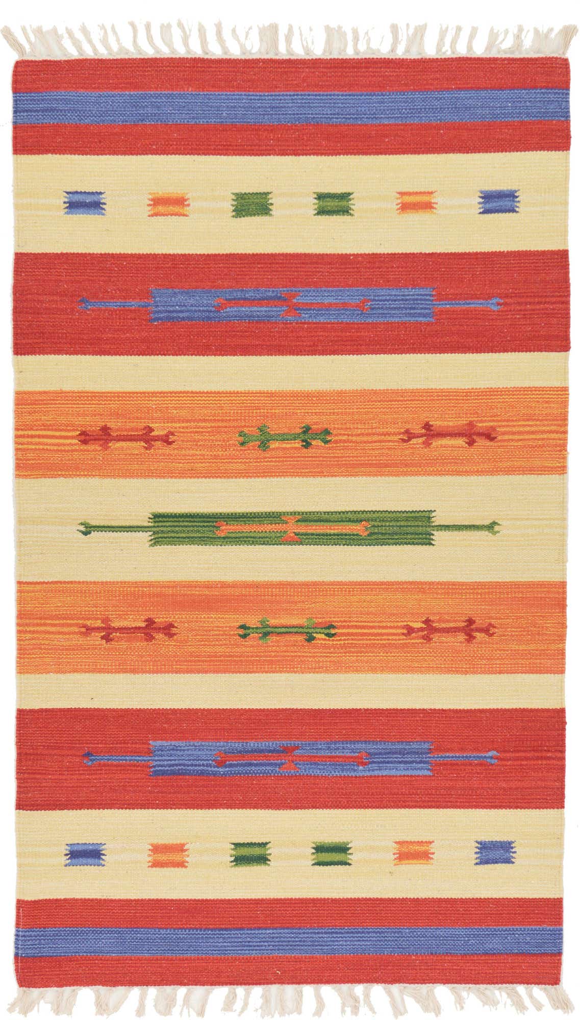 3' x 5' Hand Woven Kilim Dhurrie Rug