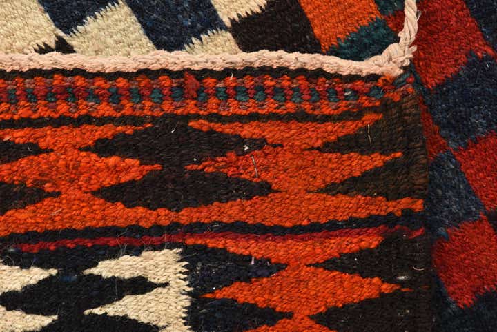 5' x 8' 7 Hand Woven Kilim Fars Wool Rug