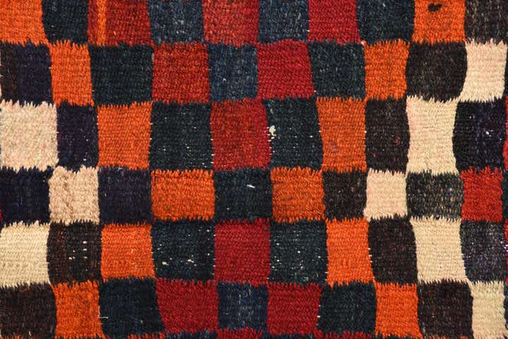 5' x 8' 7 Hand Woven Kilim Fars Wool Rug
