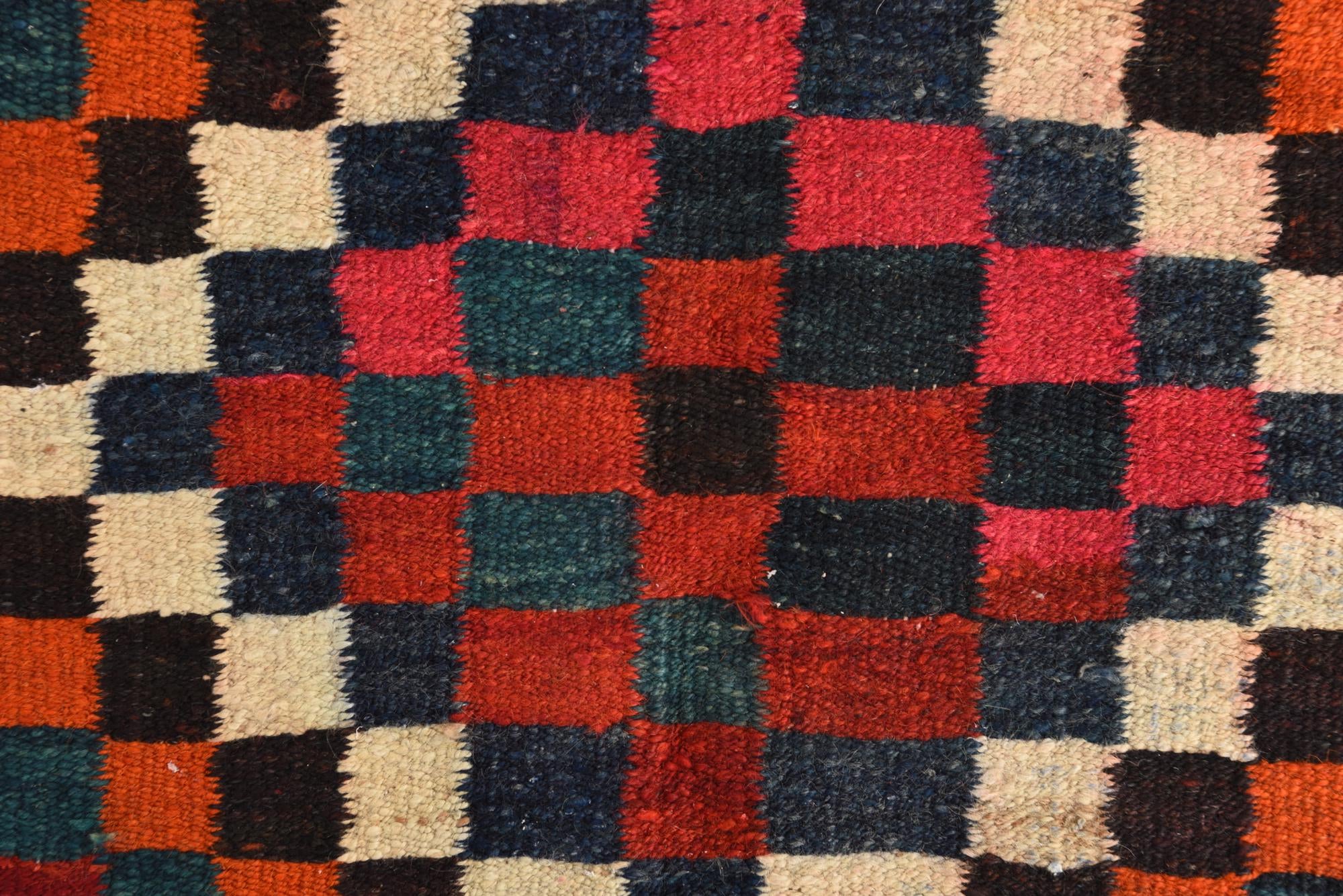 5' x 8' 7 Hand Woven Kilim Fars Wool Rug