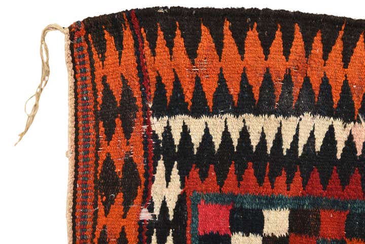 5' x 8' 7 Hand Woven Kilim Fars Wool Rug