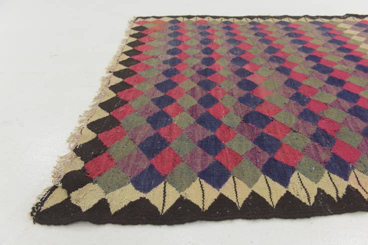 Detail image of 4' 6 x 8' Hand Woven Kilim Fars Wool Rug