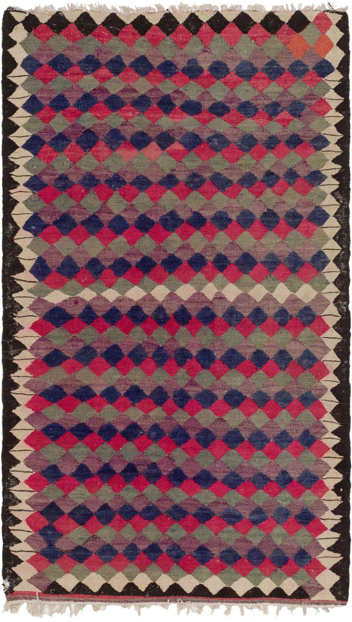 4' 6 x 8' Hand Woven Kilim Fars Wool Rug