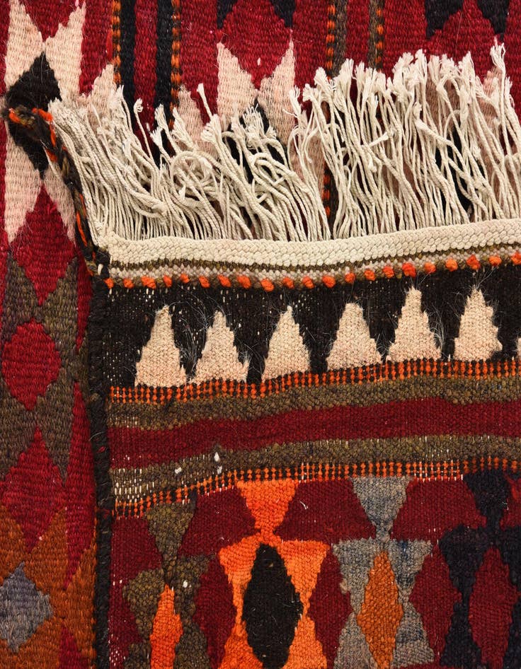 Detail image of 4' 8 x 7' 9  Hand Woven Kilim Fars Wool Rug