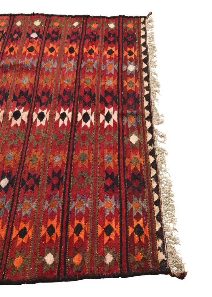 4' 8 x 7' 9 Hand Woven Kilim Fars Wool Rug