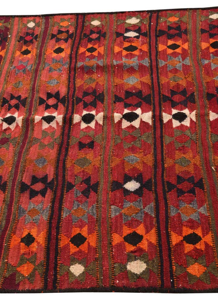 4' 8 x 7' 9 Hand Woven Kilim Fars Wool Rug
