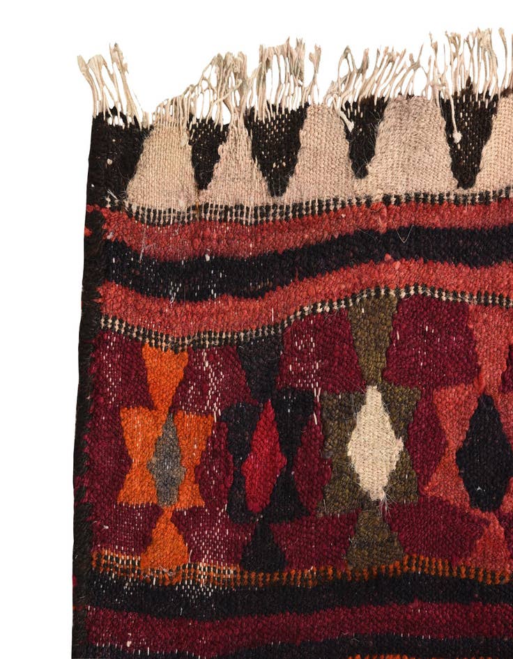 Detail image of 4' 8 x 7' 9  Hand Woven Kilim Fars Wool Rug