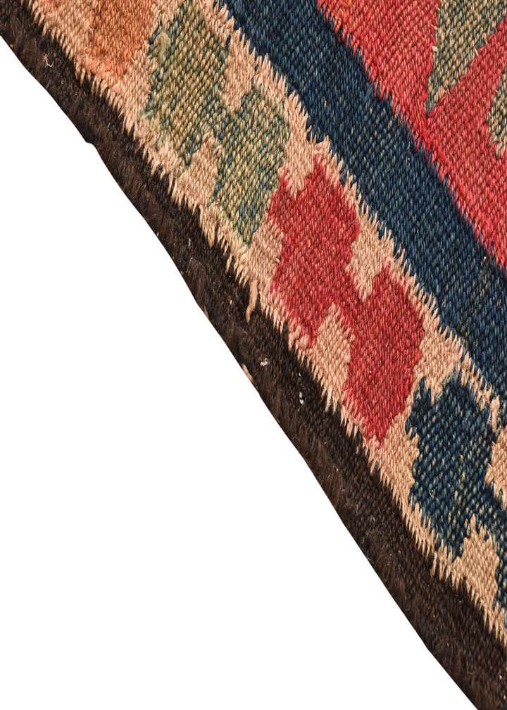 4' 6 x 6' 7 Hand Woven Kilim Fars Wool Rug