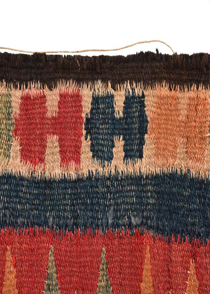 4' 6 x 6' 7 Hand Woven Kilim Fars Wool Rug