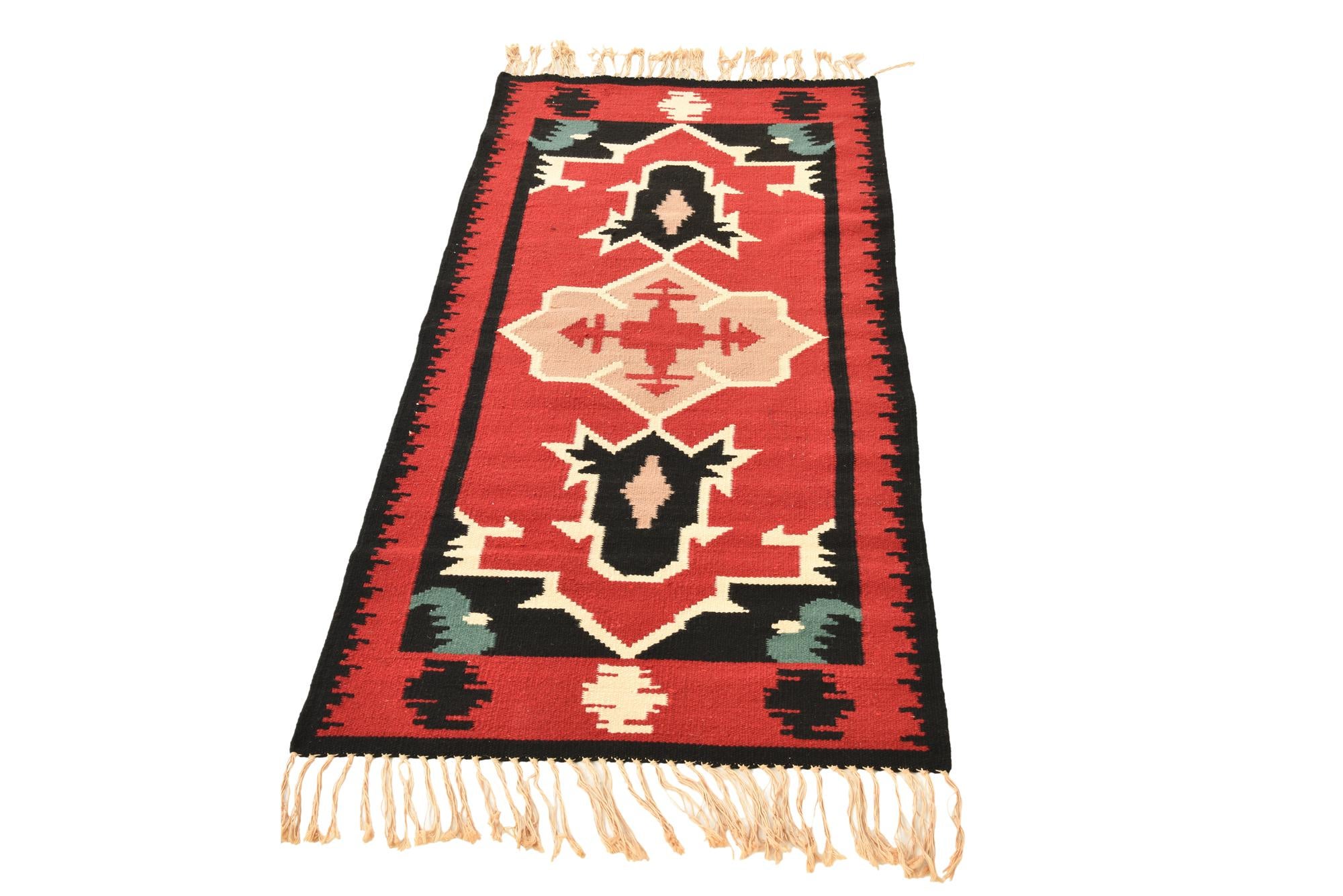 2' 3 x 4' 7 Hand Woven Kilim Fars Wool Rug