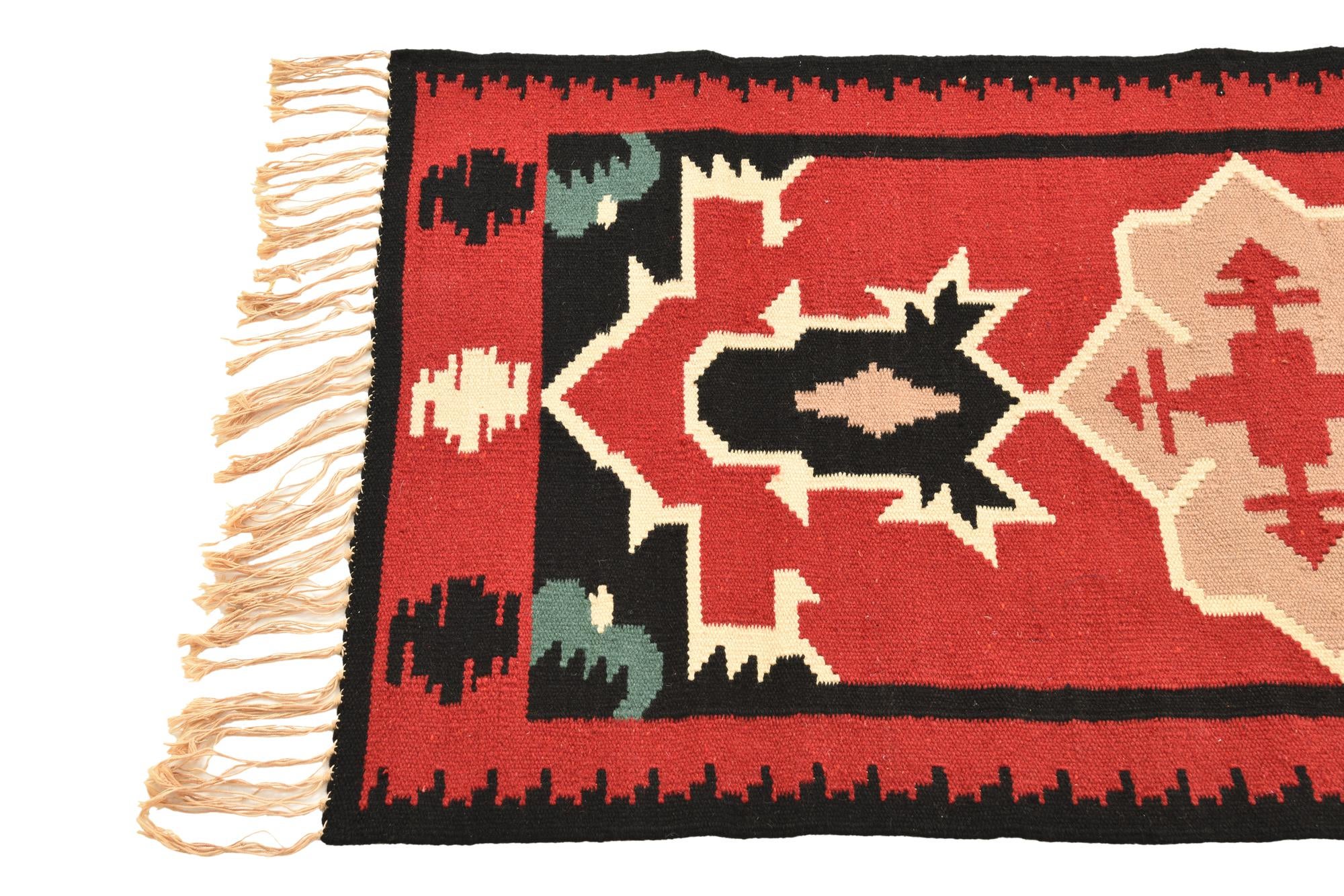 2' 3 x 4' 7 Hand Woven Kilim Fars Wool Rug