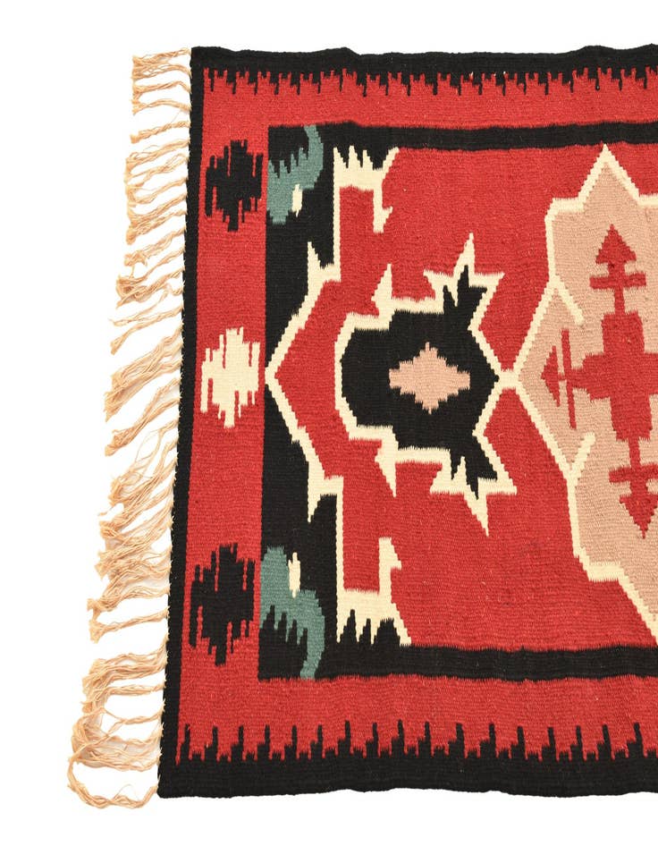 Detail image of 2' 3 x 4' 7  Hand Woven Kilim Fars Wool Rug