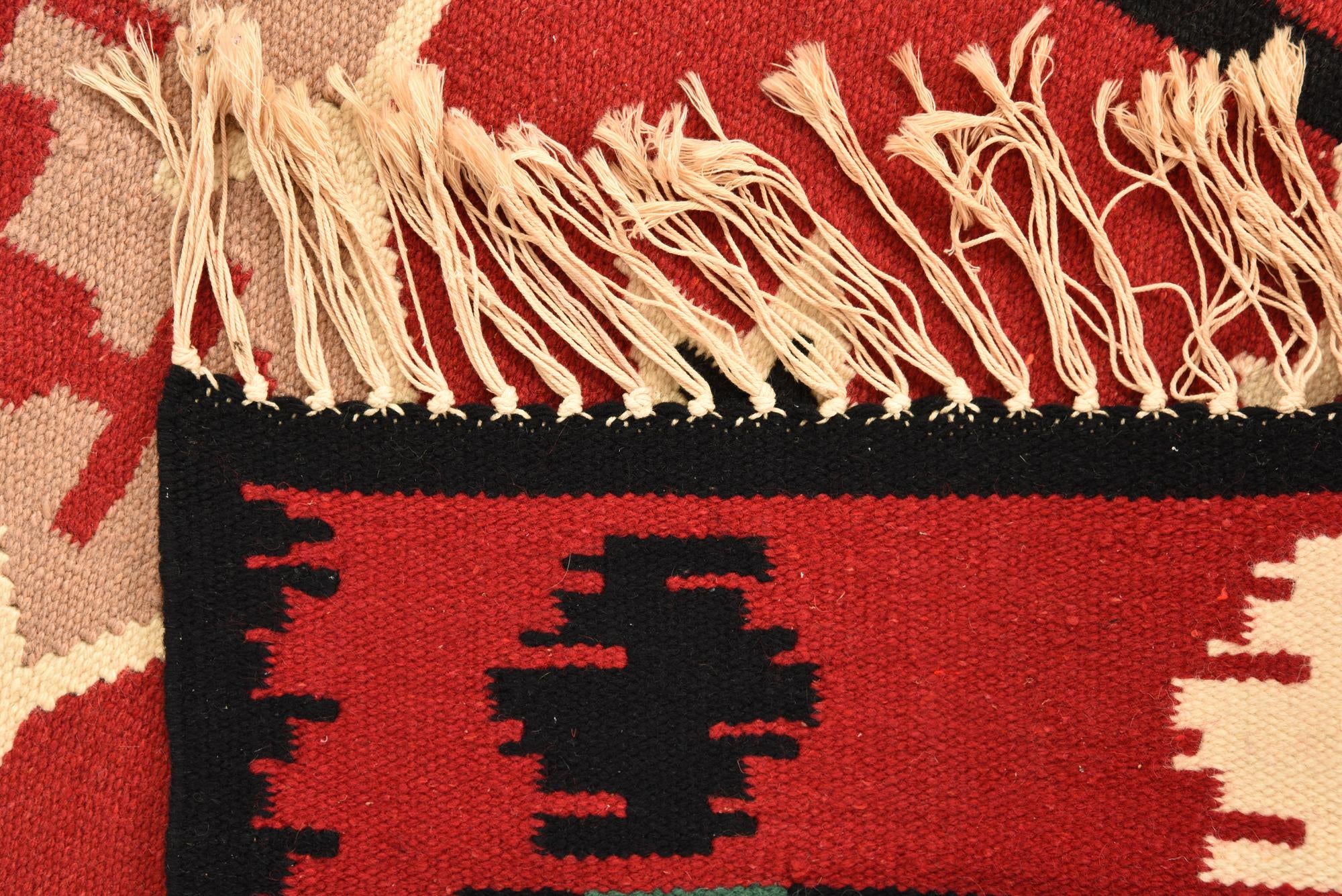 2' 3 x 4' 7 Hand Woven Kilim Fars Wool Rug