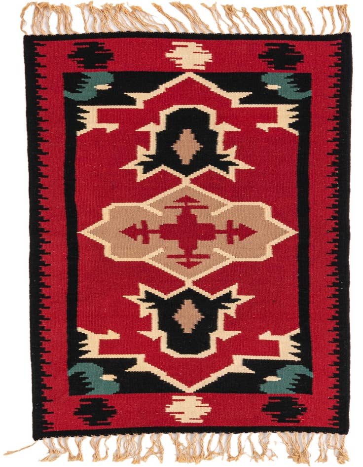 Detail image of 2' 3 x 4' 7 Hand Woven Kilim Fars Wool Rug