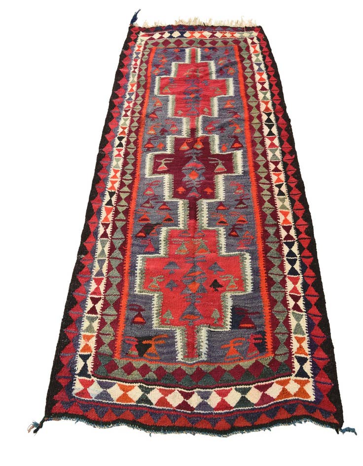 Detail image of 4' 7 x 7' 7  Hand Woven Kilim Fars Wool Rug