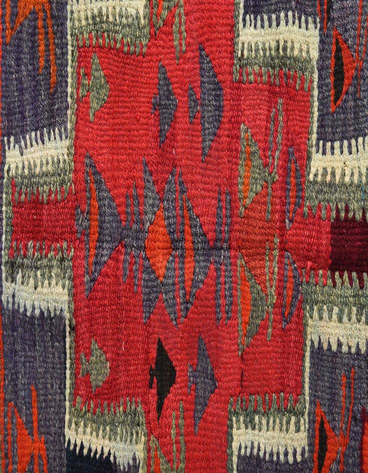 Detail image of 4' 7 x 7' 7  Hand Woven Kilim Fars Wool Rug