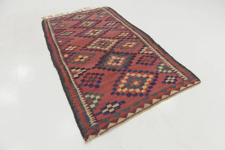 Detail image of 150cm x 265cm Tejido a mano Kilim Fars Alfombra Lana
