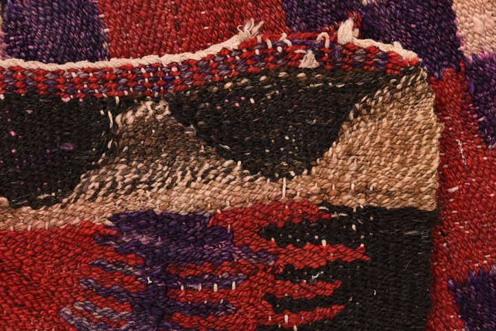4' 6 x 8' 4 Hand Woven Kilim Fars Wool Rug