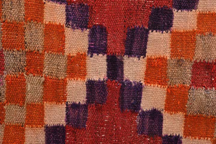 4' 6 x 8' 4 Hand Woven Kilim Fars Wool Rug