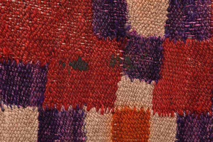 4' 6 x 8' 4 Hand Woven Kilim Fars Wool Rug