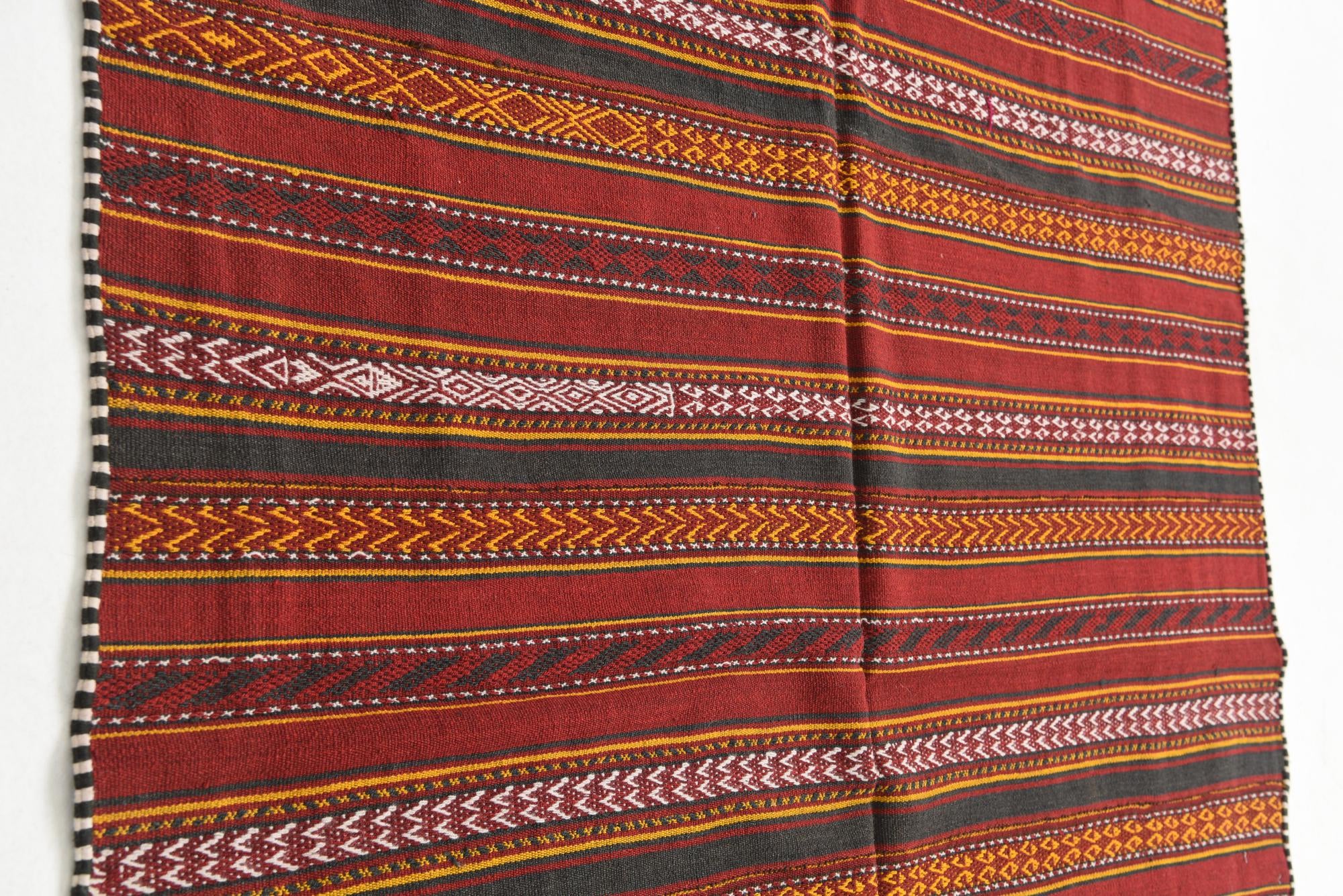 4' 8 x 6' 1 Hand Knotted Kilim Fars Persian Wool Rug