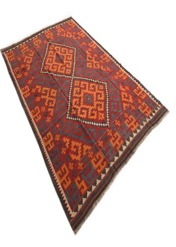 6' 4 x 9' 6 Hand Woven Kilim Fars Wool Rug
