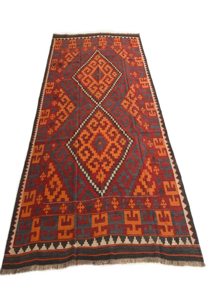 6' 4 x 9' 6 Hand Woven Kilim Fars Wool Rug