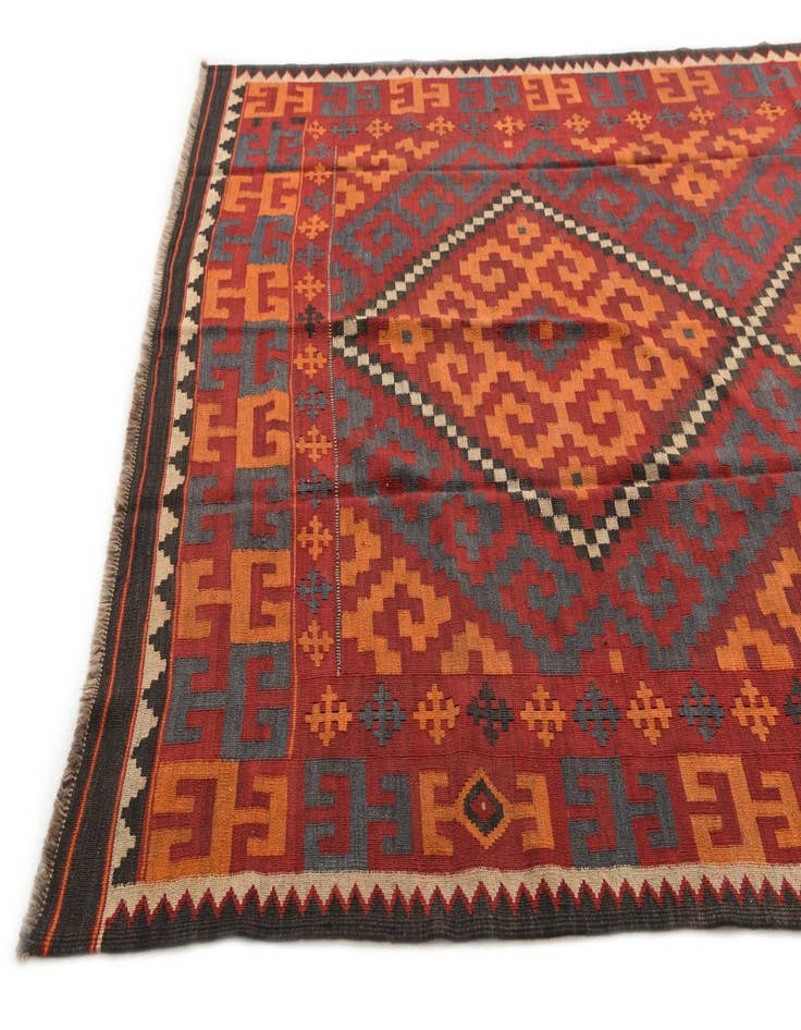 Detail image of 6' 4 x 9' 6 Hand Woven Kilim Fars Wool Rug