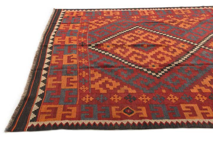 6' 4 x 9' 6 Hand Woven Kilim Fars Wool Rug