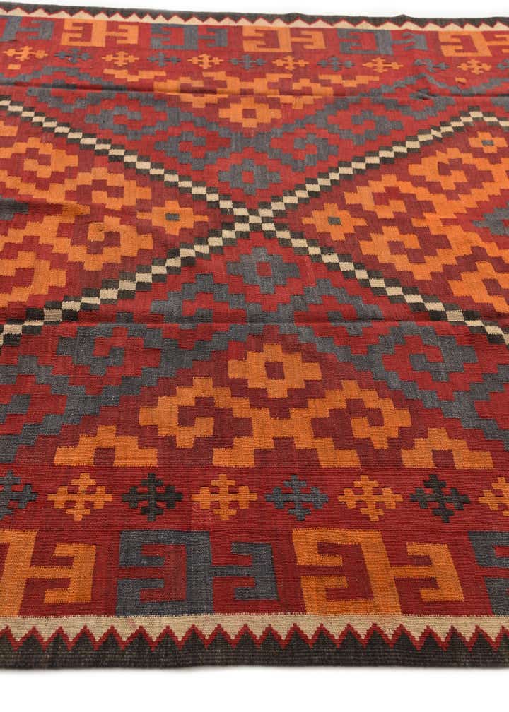 6' 4 x 9' 6 Hand Woven Kilim Fars Wool Rug