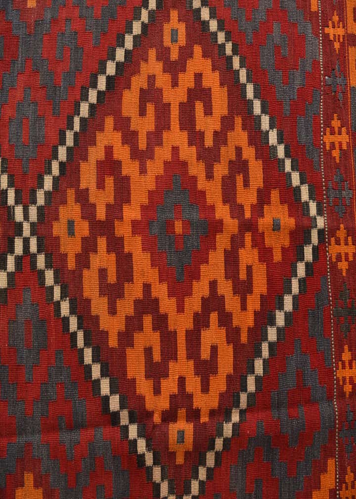 6' 4 x 9' 6 Hand Woven Kilim Fars Wool Rug