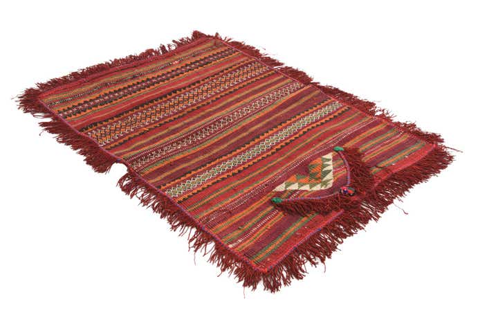2' 10 x 4' 1 Hand Woven Kilim Fars Wool Rug
