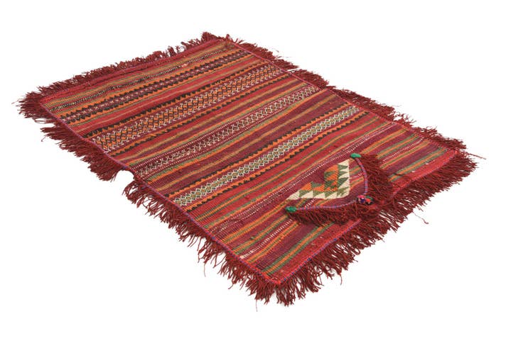 Detail image of 2' 10 x 4' 1 Hand Woven Kilim Fars Wool Rug