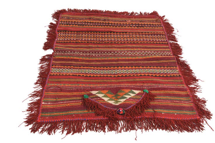 Detail image of 2' 10 x 4' 1 Hand Woven Kilim Fars Wool Rug