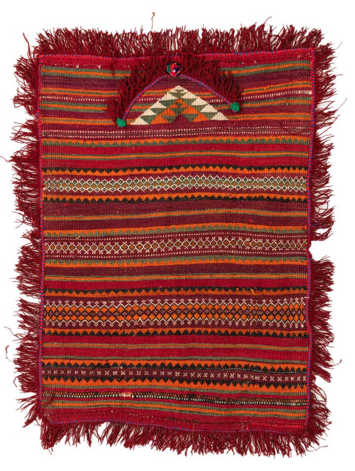 2' 10 x 4' 1 Hand Woven Kilim Fars Wool Rug